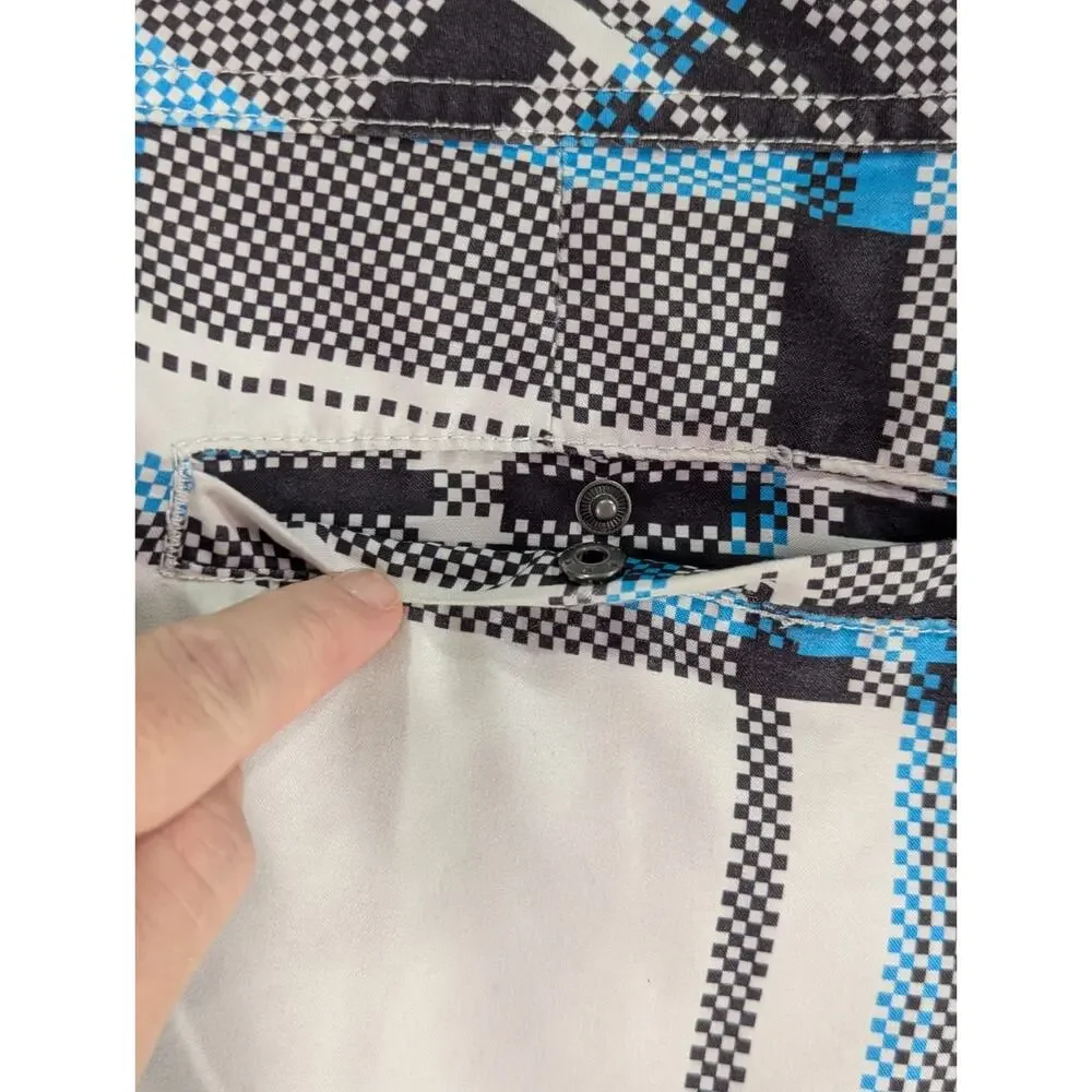 Hurley Phantom Boardshorts Mens 36 Blue Plaid Stretch Swim Trunks